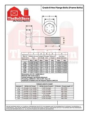 3/8″-24 Grade 8 Hex Flange Screws Frame Bolts Phos Oil (Pick Length & Qty)
