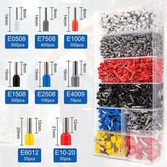 Ferrule Crimping Tool Kit Wire Ferrules Kit Crimper Pliers with 1800PCS Wire End