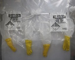 Horizontal Single Glove Bags 60″ x 60″ Clear 6 Mil Polyethylene 20/Case