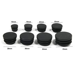 Round Plastic End Caps Tube Inserts Blanking Plugs Bungs for steel tubing Pipe