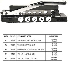 H8-KIT Heavy-Duty Bench Crimper (H8) with Ferrules (50Pk) 0.625″ ID X 1″ & 0.656