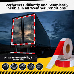 DOT C2 Reflective Tape 2″ x 200′ – Waterproof Safety Tape for Vehicles and Trail