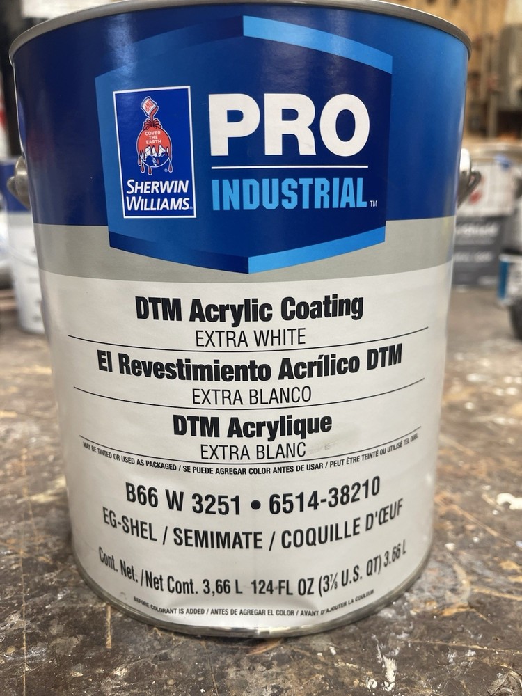 Sherwin Williams DTM Acrylic Paint / Warm White/ Eg-Shell/ Gallon