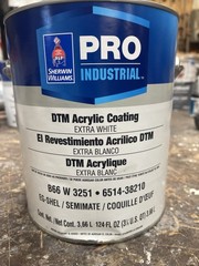 Sherwin Williams DTM Acrylic Paint / Warm White/ Eg-Shell/ Gallon