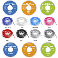 Orthodontic Dental Power Chain for Braces – 15 ft, Short, Long, Closed Elastic