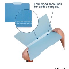 100 Blue Summit Supplies Colorful File Folders with Tabs, 100 pack MultiColored