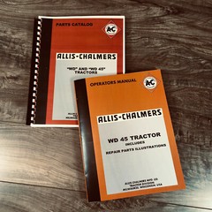 Allis Chalmers Wd Wd45 Tractor Operators Owners Parts Catalog Manual Ac