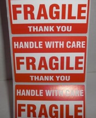 50 Fragile Handle With Care 2×3 Stickers Packaging Safety Mailing Labels -*LOOK*