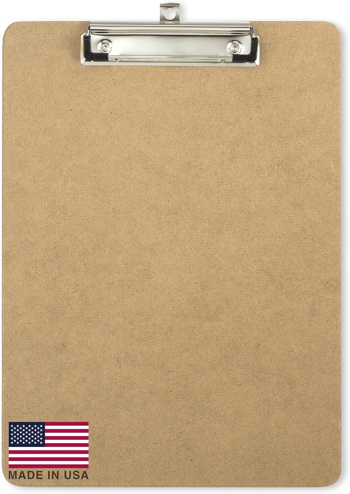 Officemate Recycled Wood Clipboard, Letter Size, Low Profile Clip, 9 x 12.5