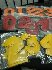 HUGE LOT VINYL & TWILL SPORTS 4″ NUMBERS 4500+ Heat Transfer Press Multi Color