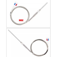 K Type Thermocouple Temperature Sensor Probe 0-400°C 2P Shielded Cable 30~200mm