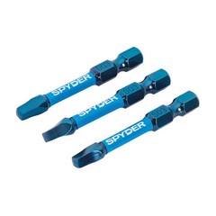 Spyder 19625 Mach-Blue Impact Rated SQ3 2in Driver Bits 3Pk 1/4in Hex