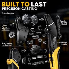 Deutsch DT Series Connector Crimping Tool Kit, 2/3/4/6 Pin Waterproof Automotive
