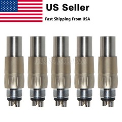 1-10 PCS NSK Style Dental LED Fiber Optic 6 Hole Quick Coupler Coupling