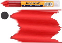 Vibrant 36 Count Cherry Red 2.0 mm Lead Refills – Ideal for Art & Carpentry