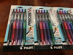 Precise V5 RT Refillable Retractable Liquid Ink Rolling Ball Pens Extra Fine x5