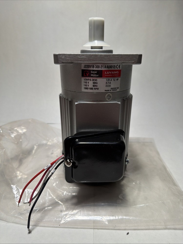 Gear Motor Luyang 1/3 Hp 1680 RPM 110V NOS In Open Box