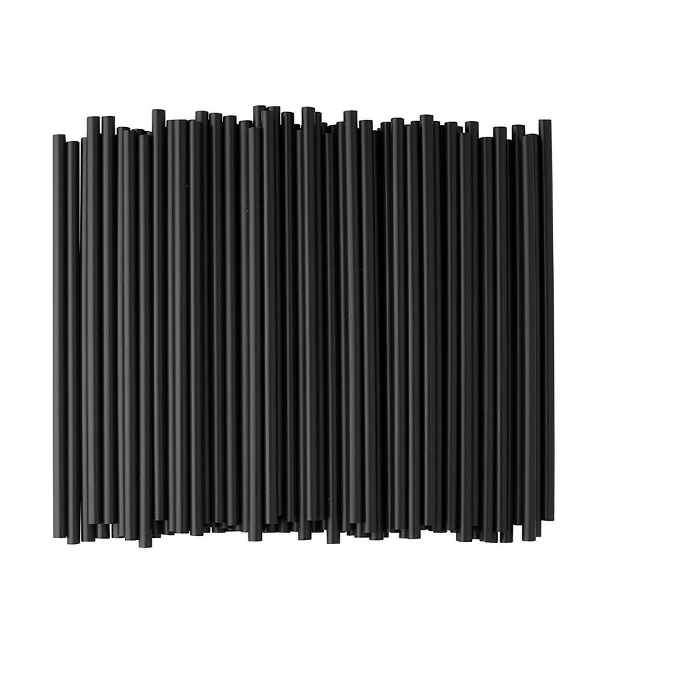 GDMINLO 100 Pack Paper Straws Black Eco-Friendly 100 Count (Pack of 1),