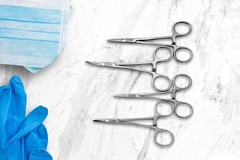 2 Piece BI 4.5 In Mosquito Hemostats Curved Surgical Grade Made In USA
