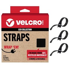 VELCRO Brand ECO Collection | 5 Inch Small Straps for Cords | Reusable Cable Tie