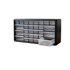 Homak 30 Drawer Parts Organizer Cabinet | Small Parts Storage | Garage Workshop