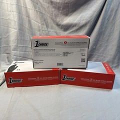 (3) 1st Choice 5 mil Industrial Black Nitrile Gloves, Latex & Powder-Free, 100pk
