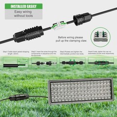 Waterproof 2 Way Cable Junction Box Connector 3 Pin 2210 AWG 32A 5 Pack