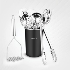 Avador® Premium Set of 10 Stainless Steel (BLACK HOLDER) Kitchen Tool Set with H
