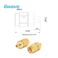 SMA Male to MMCX Female Adapter, DC – 6GHz