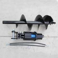 Mini Excavator Attachment Hydraulic 200mm Auger Drill with 30mm Pin FREE SHIP