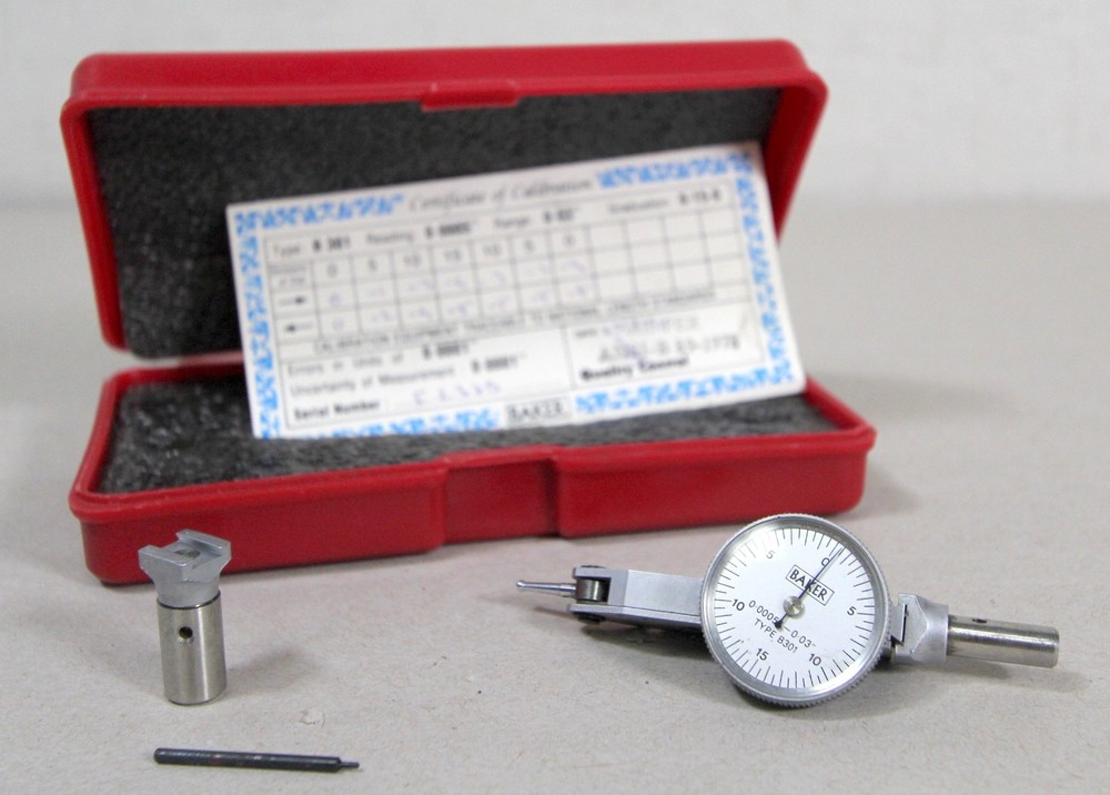 Baker B301 Lever Type Dial Test Indicator Set 0.0005″ x 0.03″ – Serial F2379