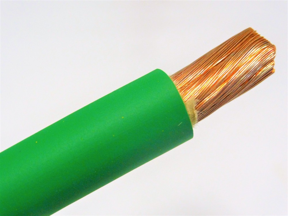 10′ FT 4 AWG GAUGE WELDING CABLE GREEN COPPER BATTERY LEADS MADE IN USA