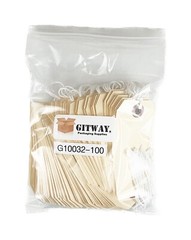 100 Manilla Cardstock Price Tags 3 3/4″ x 1 7/8″ Size 3 Pre-strung with String