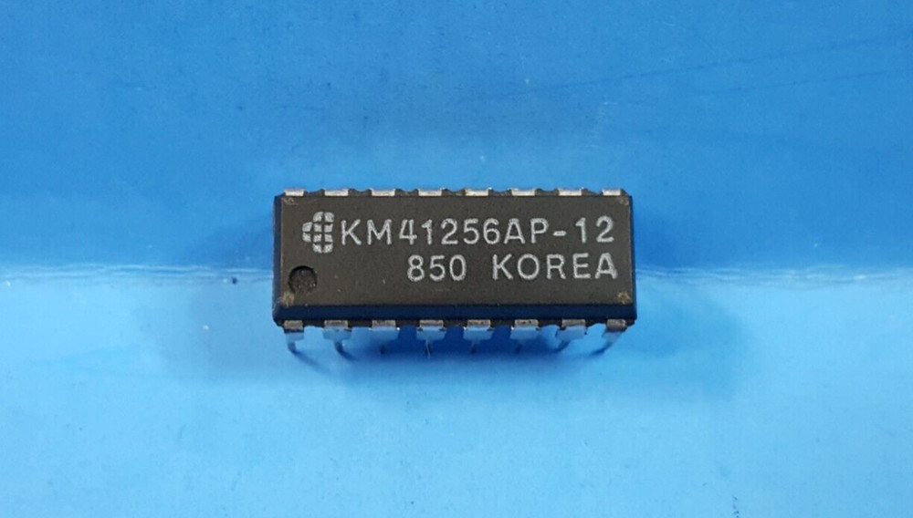 (4 pcs) IC, KM41256AP-12, SAMSUNG, 256k Dram 16p, 16p DIP