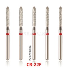 50 New Dental High Speed Handpiece Diamond Burs inlay preparation CR-22F FG1.6MM