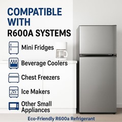 R600a Refrigerant – 99.7% High-Purity Isobutane | EPA-Approved, 3 can, gauge,tap