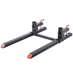 Uimoso 43 Inch 2000 lbs Clamp On Tractor Forks w/Adjustable Stabilizer Bar