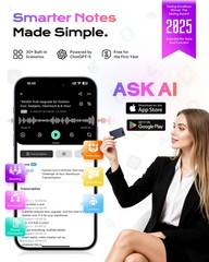 AI Voice Recorder, 64GB Note Taking Device w/Magnetic Case, App Control, AI T…
