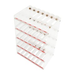 Wall Mounted Acrylic Cigarette Display Organizer With Auto Cigarette Pusher