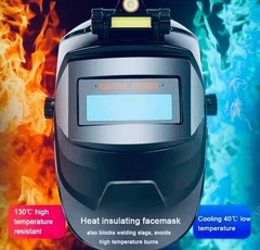 Solar Powered Auto Darkening Welding Helmet – Large View, True Color, High Temp
