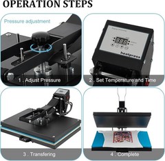 16″ x 24″ Clamshell Heat Press Machine for T-Shirt Sublimation Digital Transfer