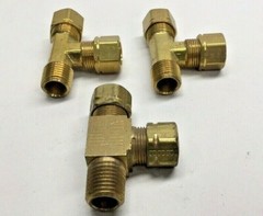 Fitting 71CM06X04 Brass Running Tee 3/8″ Tubes x 1/4″ Pipe (Pack of 3) 711X6X4