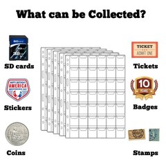 1050 Pockets Coin Sleeves, 25 Sheets Holders for Collectors Plastic…