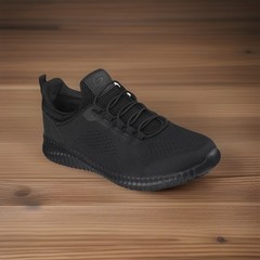 Skechers Work Cessnock Mens 12 Wide Slip Resistant Shoes Black 77188W