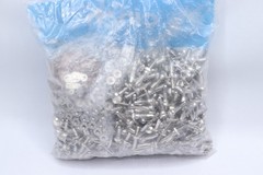 (500-Pk) Cinch Uninsulated Hex Body Threaded Banana Plug Connector Nickel Silver
