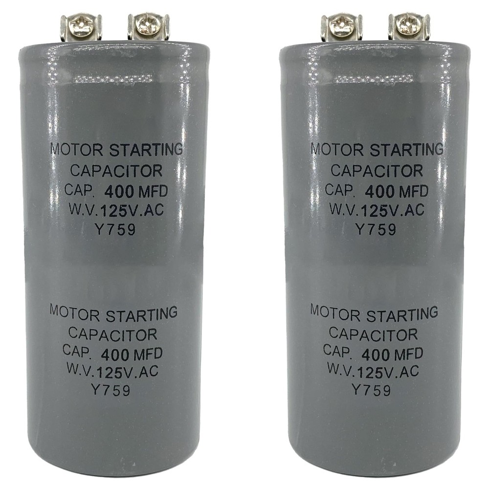 CD60 Capacitor 400uF 400MFD 125VAC 2Pack Motor Start Capacitor HVAC AC