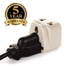 US to Brazil Plug Adapter – Type N Travel Adapter for Brazil – Universal 2 in…