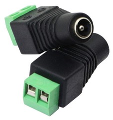 Dc 5.5 X 2.1mm Adapter 2.1 X5.5mm Female Barrel Power Jack To 2 Pin/way Female B