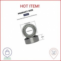 10 PCS R188ZZ Deep Groove Ball Bearings – 1/4 Inch x 1/2 Inch x 3/16 Inch – Both