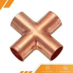 3/4″ 19.05mm Copper Cross Pipe Fitting 4 Ways Welding Copper Connector